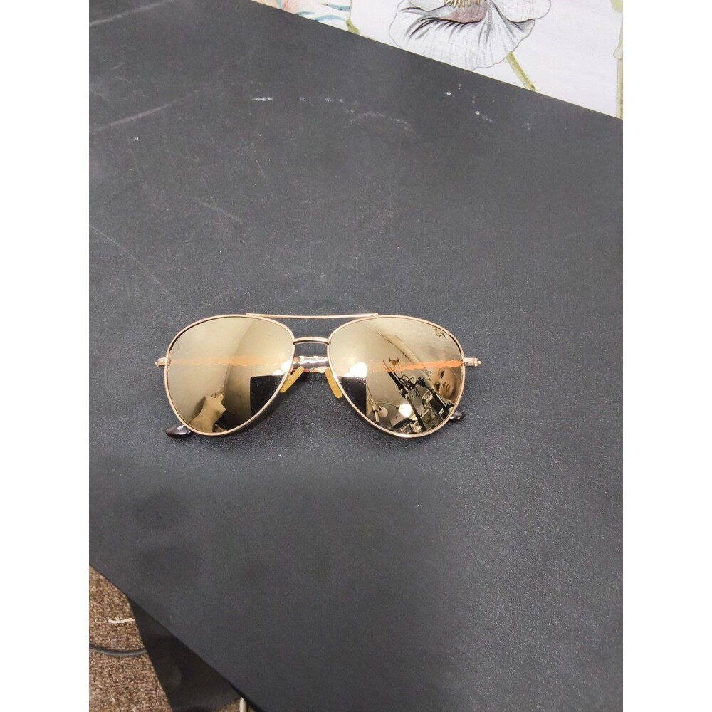 Women's Gold Framed Aviator Sunglasses - unbranded